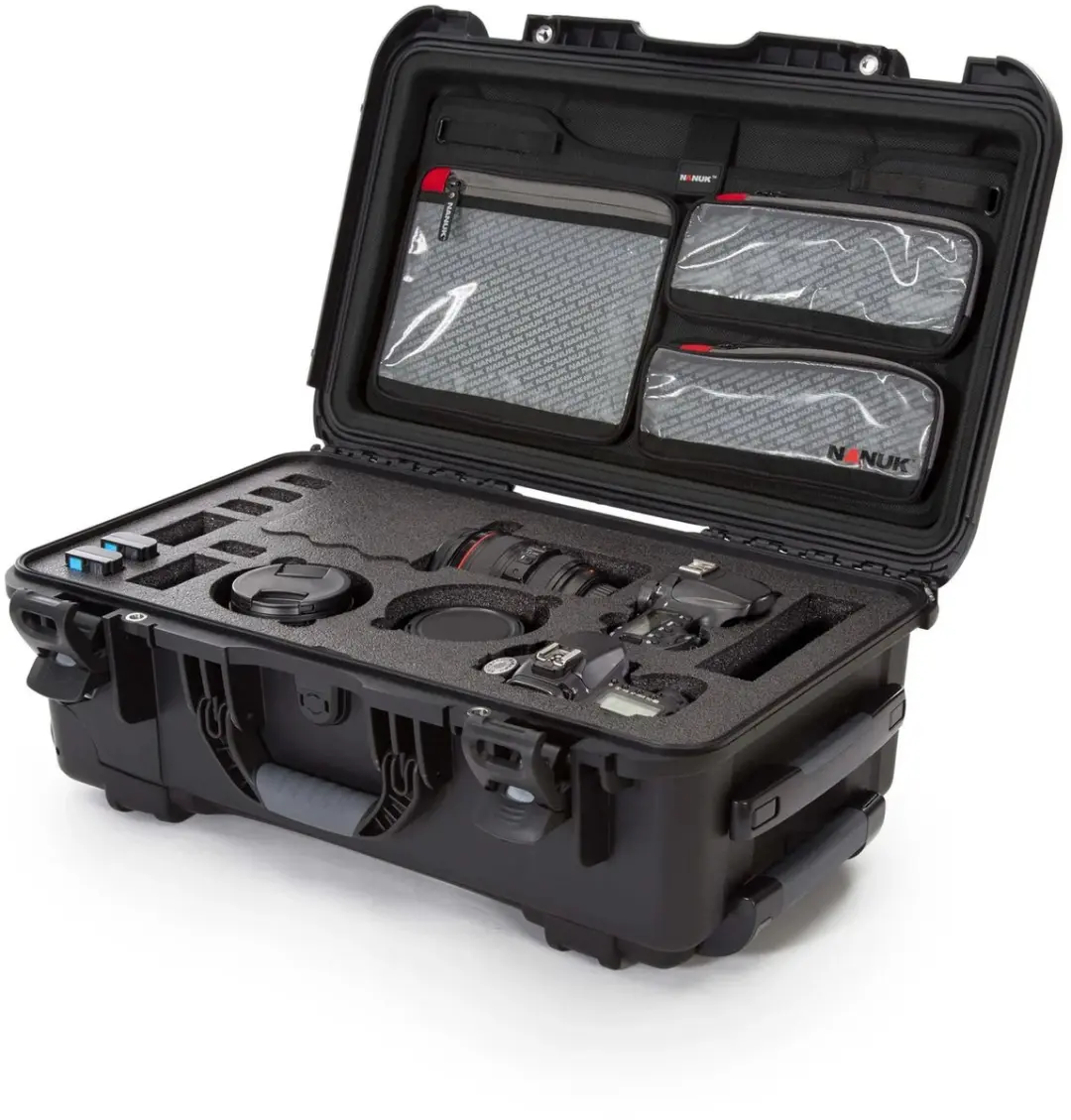 Nanuk 935 Waterdichte Camera Koffer - 3 Lenzen - Zwart