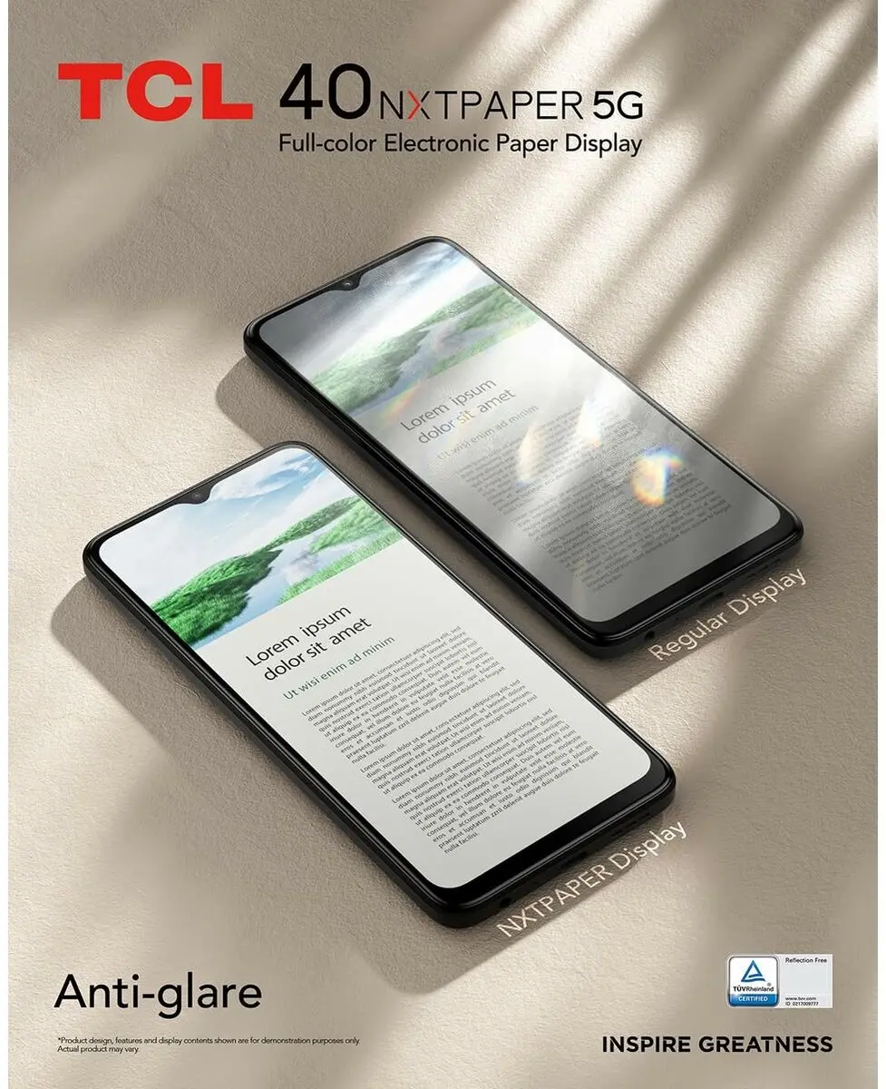 TCL 40 NXTPAPER 5G T771K3-2ALCA112 Smartphone - 6,6" - 6GB/256GB - Negro