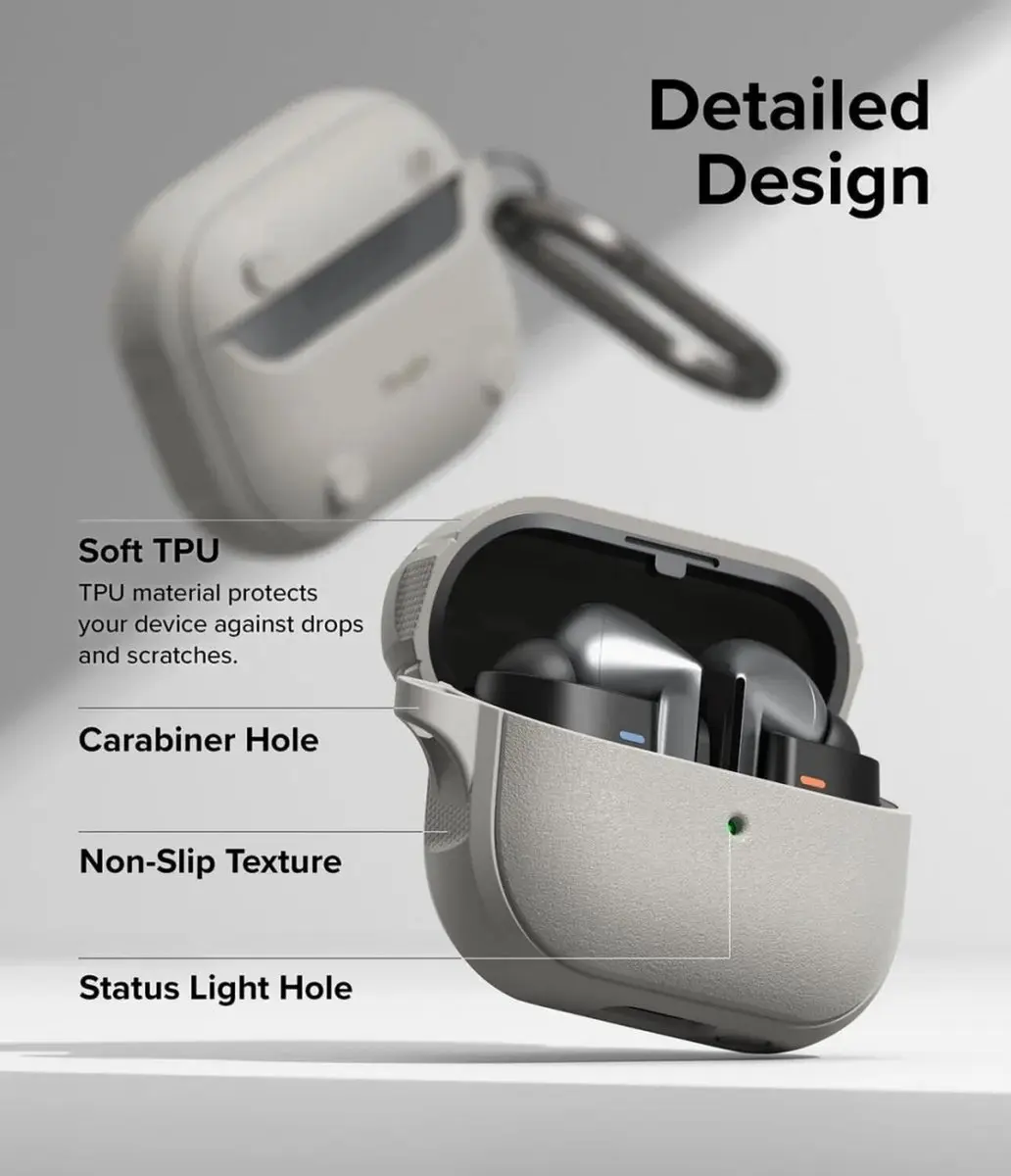 Ringke Onyx Magnetic Hoesje Samsung Galaxy Buds 3/3 Pro - Grijs