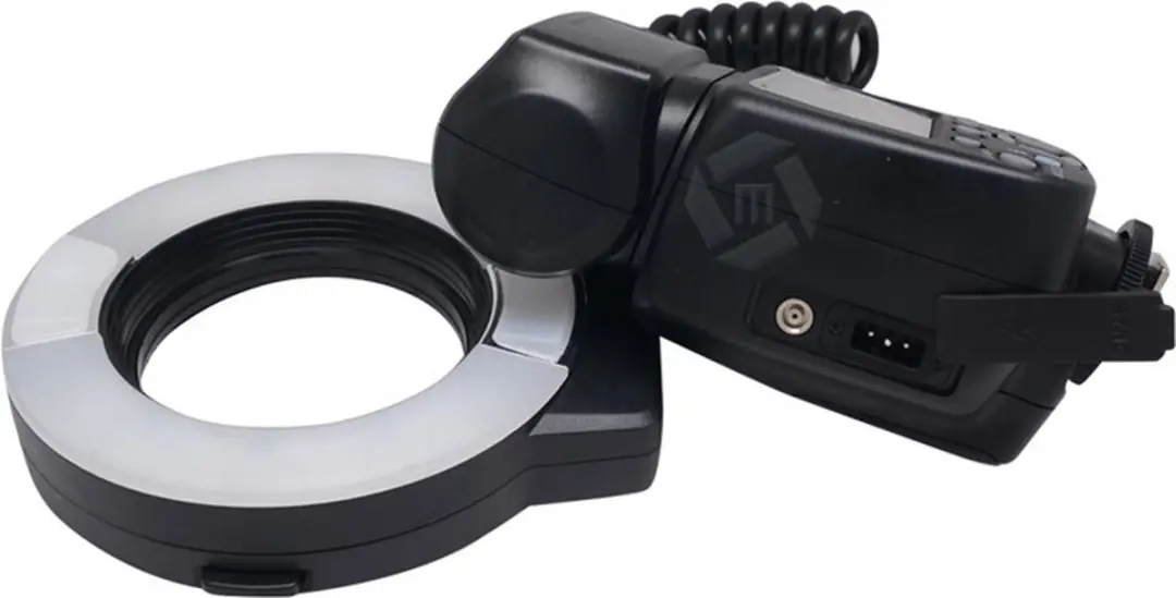 McoPlus 14EXT Ringflitser Canon - 4x AA - 5500K - Zwart/Zilver