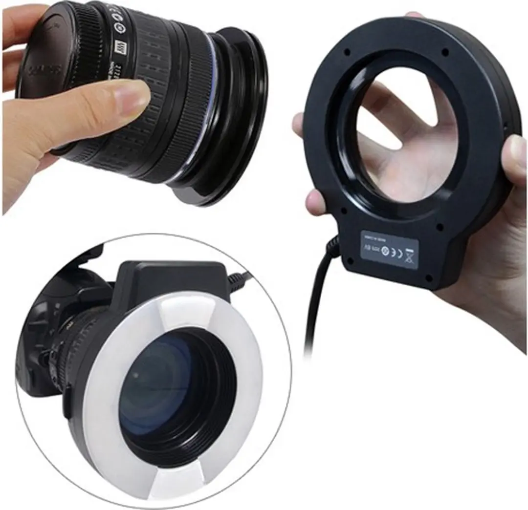 McoPlus 14EXT Ringflitser Canon - 4x AA - 5500K - Zwart/Zilver