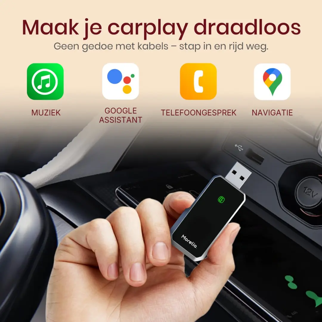 Morelia 2-in-1 CarPlay Android Dongle - USB-C/USB-A