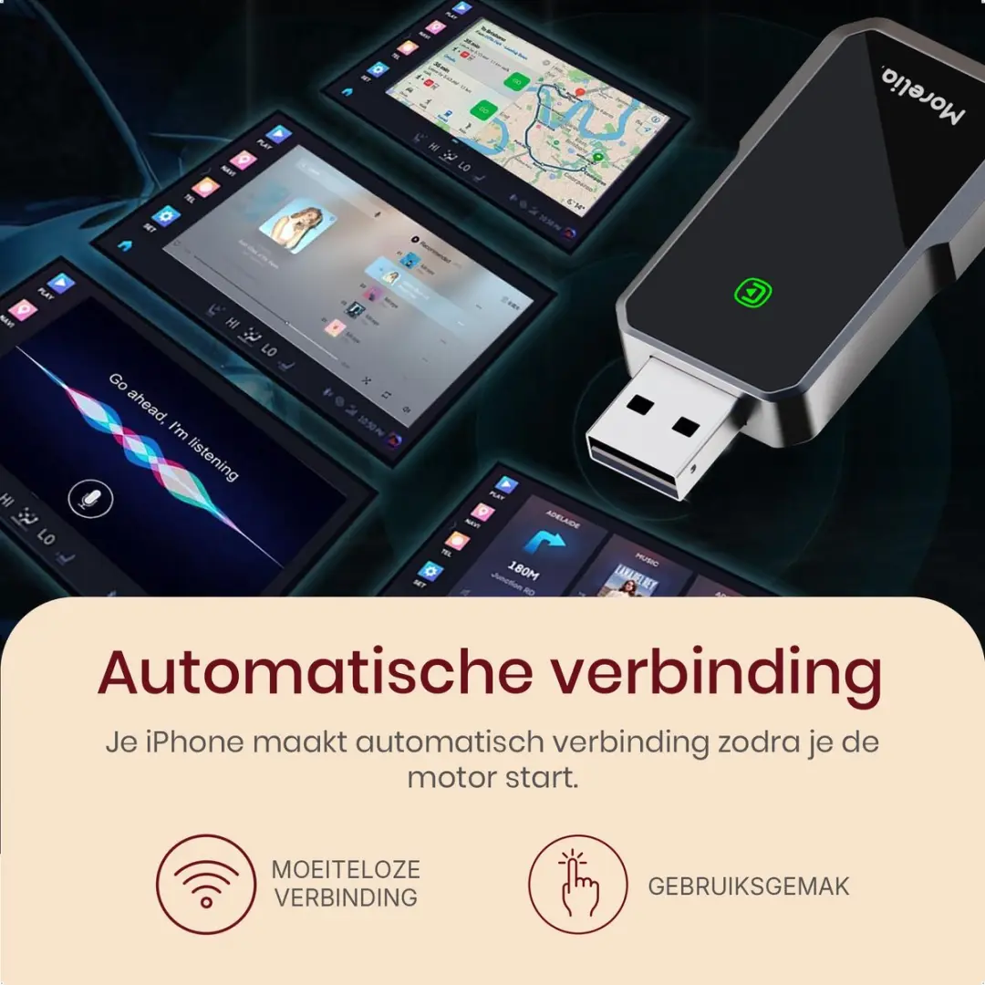 Morelia 2-in-1 CarPlay Android Dongle - USB-C/USB-A