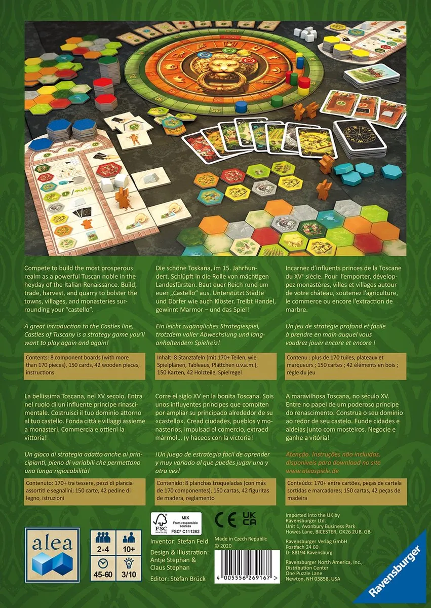 Ravensburger ALEA The Castles of Tuscany Bordspel - 2-4 Spelers