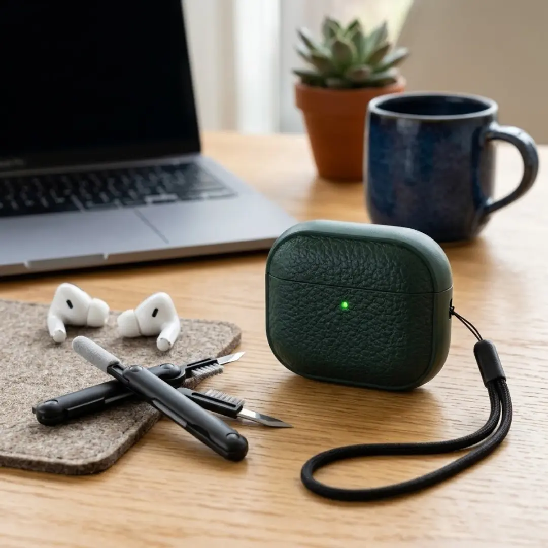 NUVEX Hoesje AirPods Pro 2 - Groente - met reinigingsset