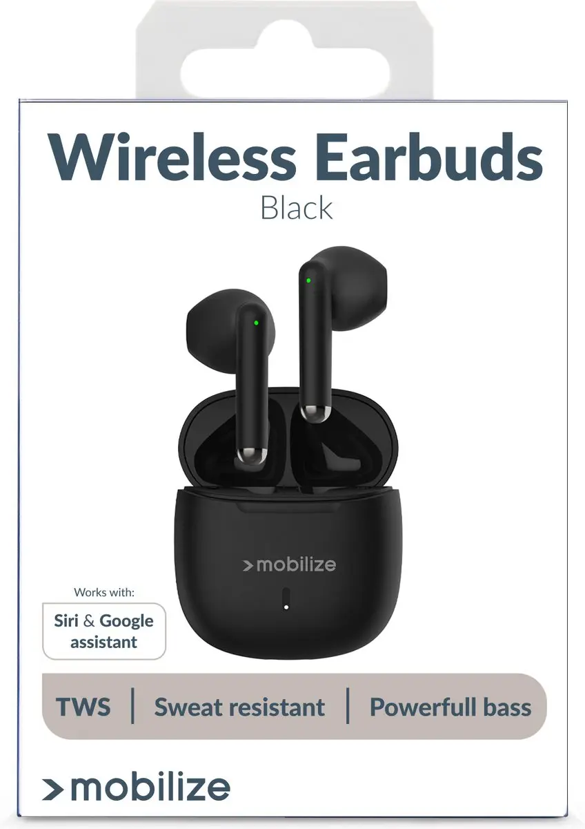Mobilize Telefoonglaasje Headset Hoesje MOB-TWSE-001B - In-ear - Zwart