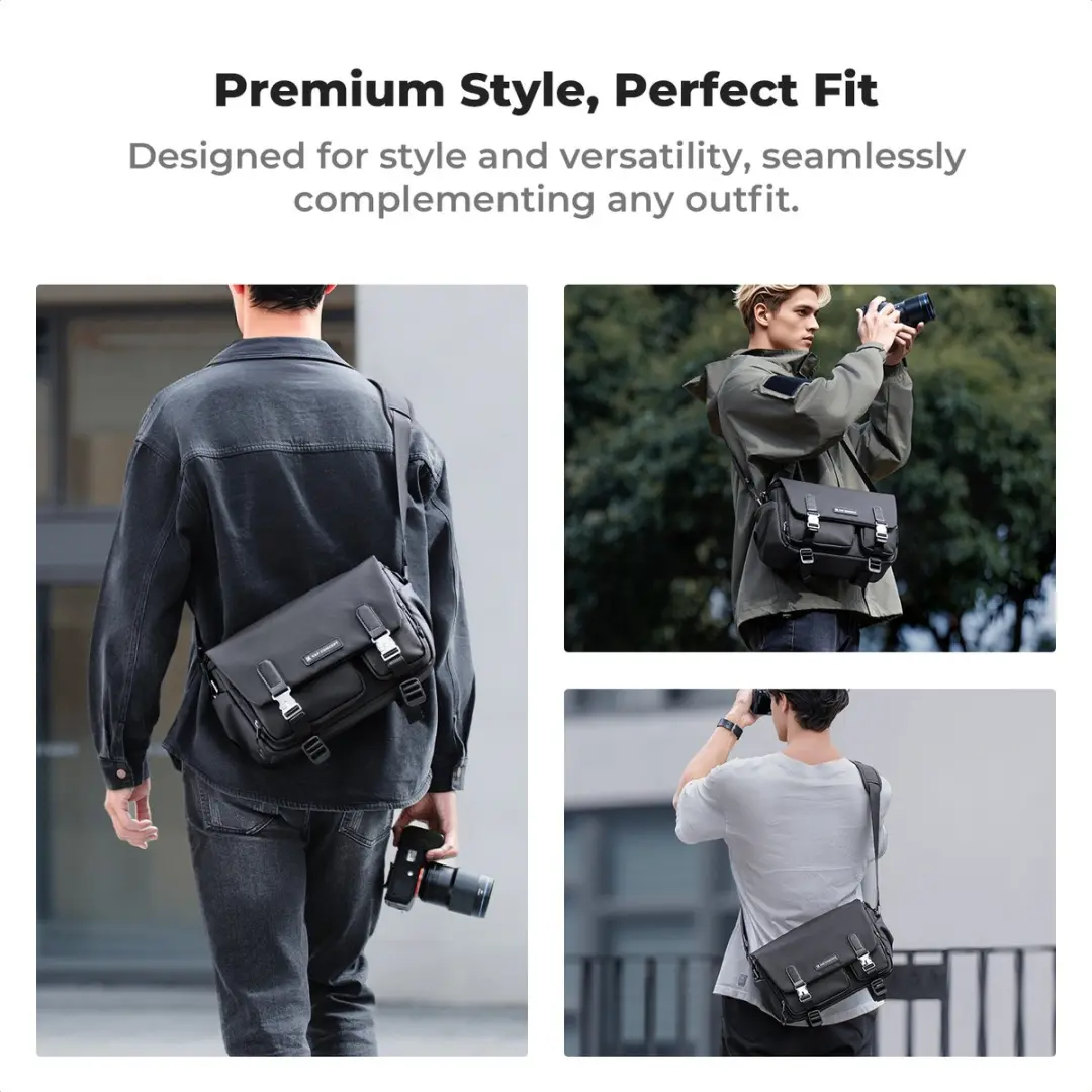 K&F Concept KF13.142 Messenger Bag 10L - 2 Lenzen - Zwart