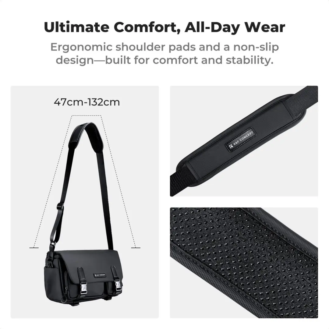 K&F Concept KF13.142 Messenger Bag 10L - 2 Lenzen - Zwart