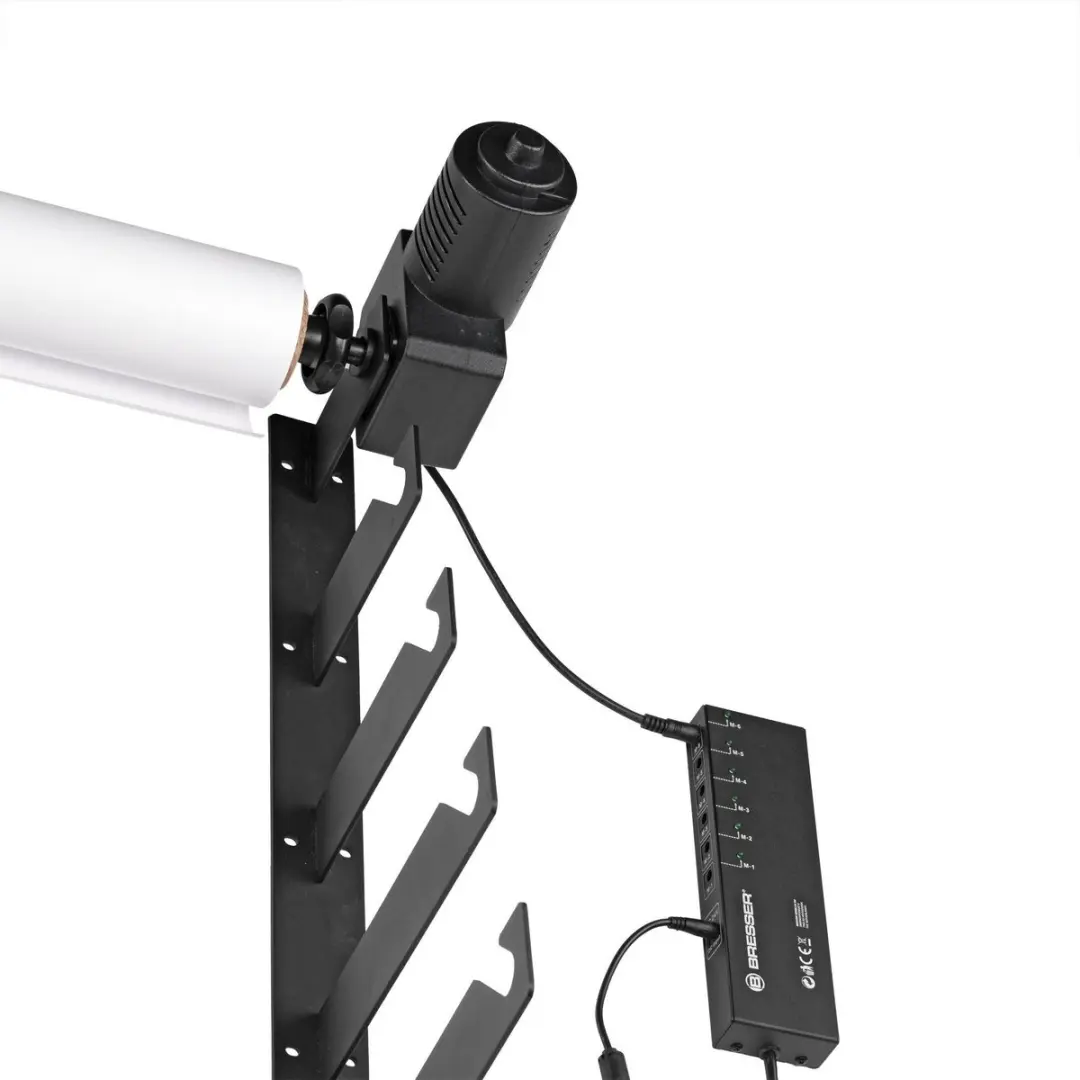 Bresser Electrisch Achtergrondsysteem - 2x Achtergrondrol - Wit