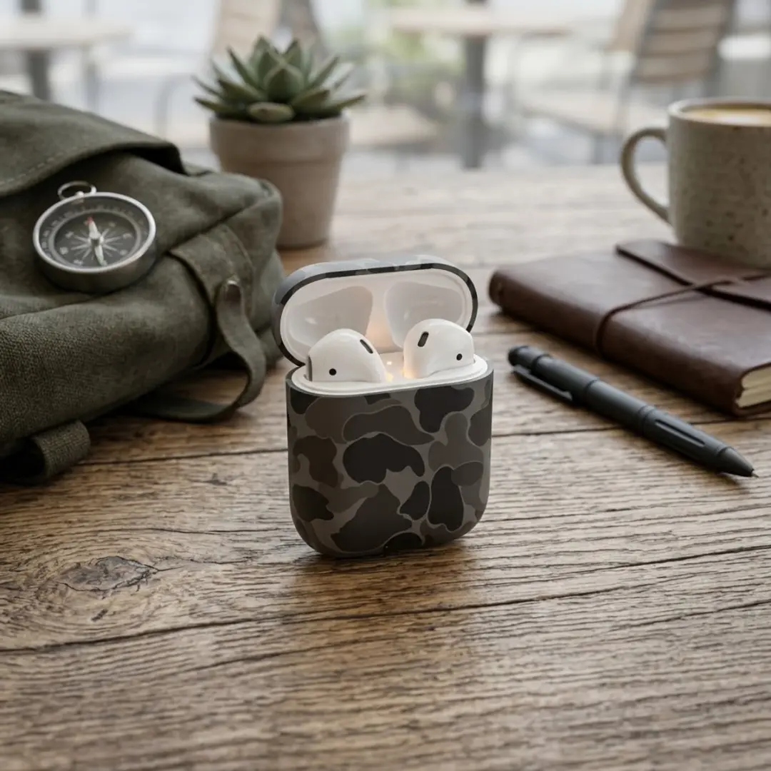 NUVEX Hoesje AirPods 4 Grijs - Camouflage