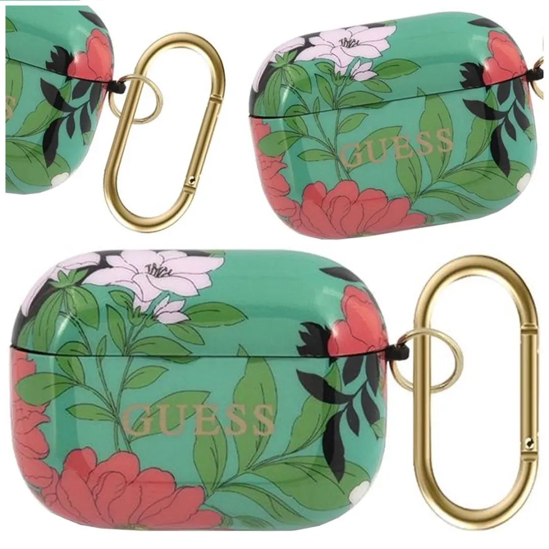 Guess AirPods Pro Hoesje - Bloemenpatroon Groen