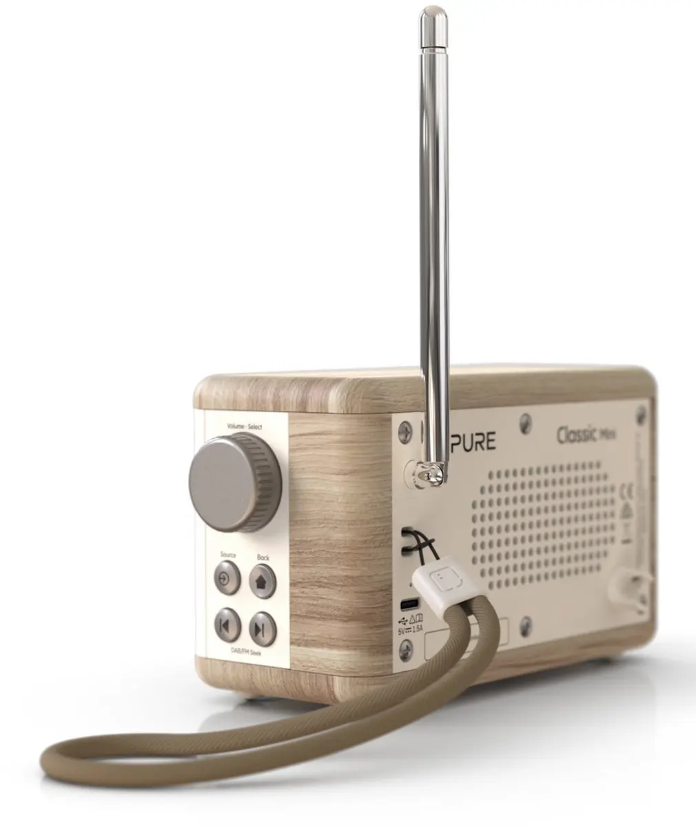 Pure Classic Mini DAB+ Radio 5W - Wit