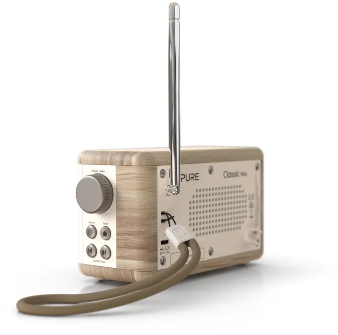 Pure Classic Mini DAB+ Radio 5W - Wit