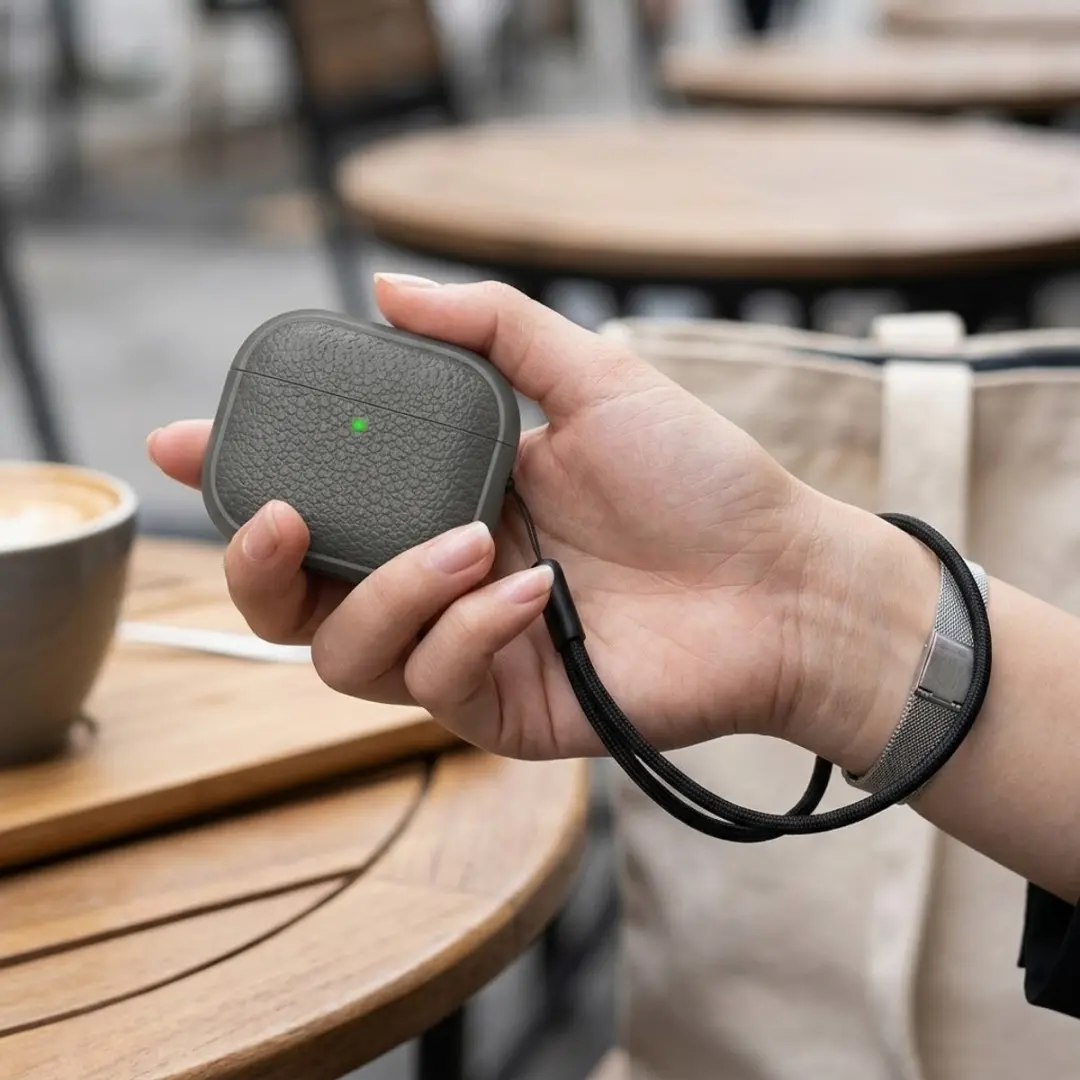 NUVEX Hoesje AirPods Pro 2 - Grijs - met reinigingsset