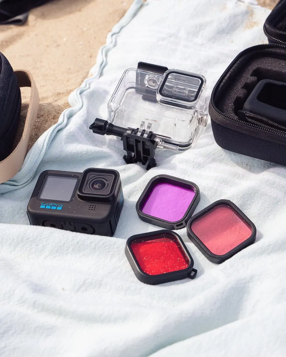 MOJOGEAR MG-96 Accessoire-set GoPro 9-12 - Waterdichte Case 50m - Duikfilters - Zwart