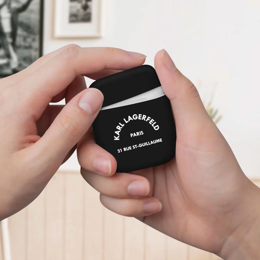 Karl Lagerfeld AirPods 2 Hoesje - Zwart - KLACA2SILRSGBK