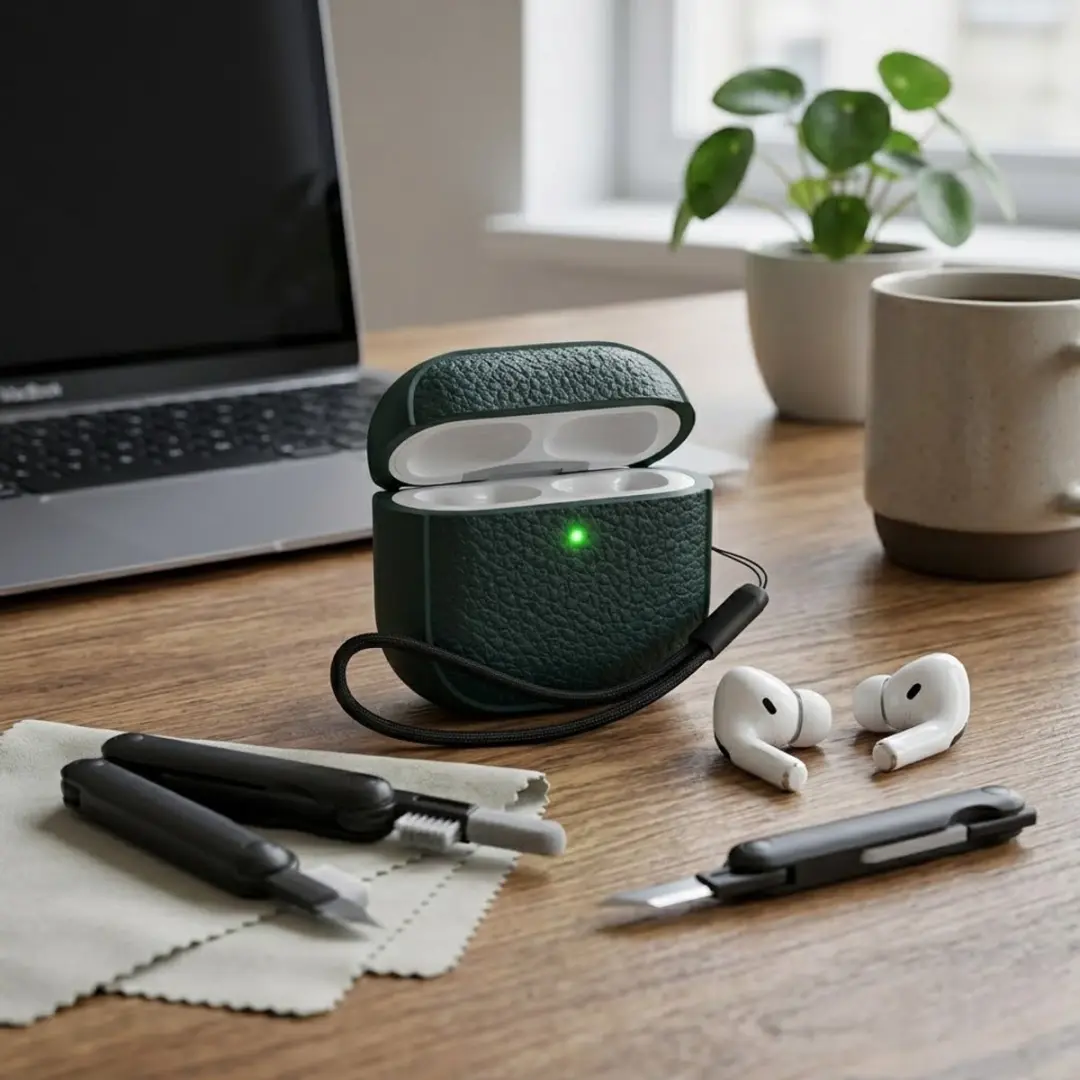NUVEX Hoesje AirPods Pro 2 - Groente - met reinigingsset