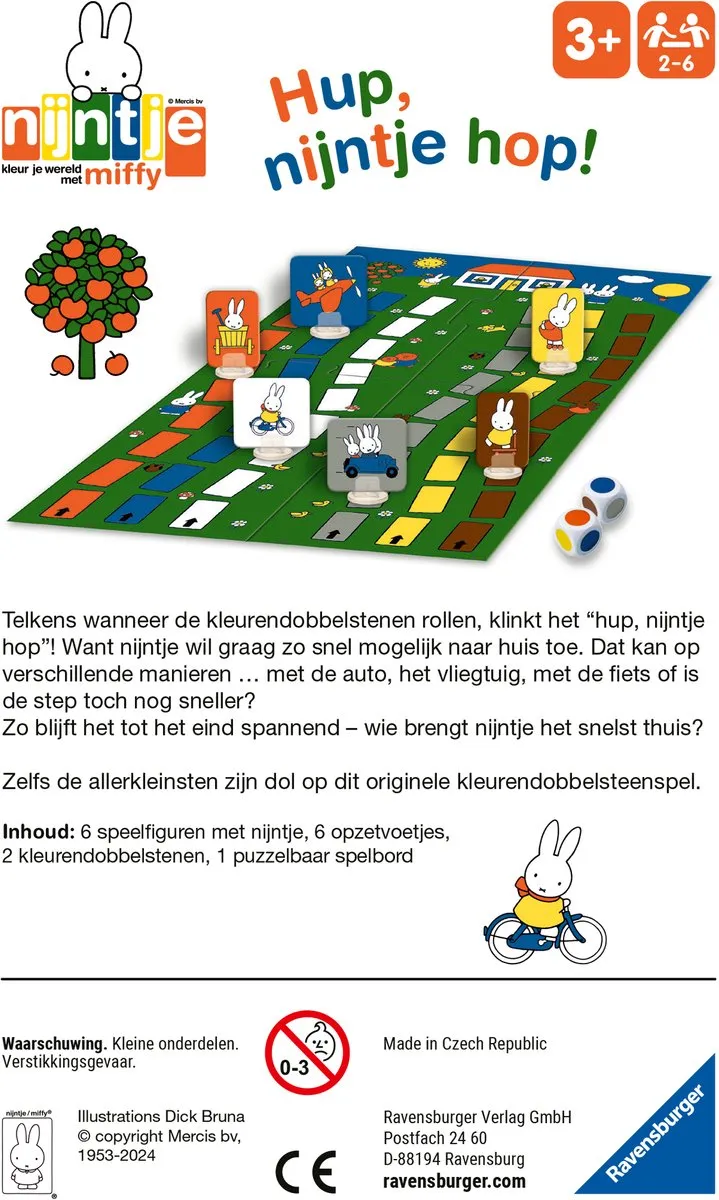 Ravensburger Hup Nijntje Hop Kinderspel - 2-6 Spelers