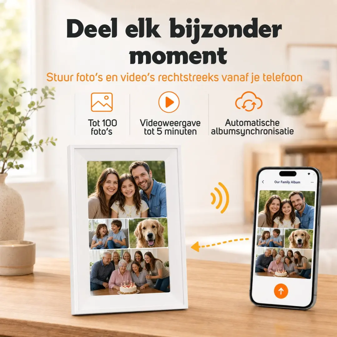 Pora&co Digitale Kalender DK-15-W 15,6 Inch - 1080P Wit