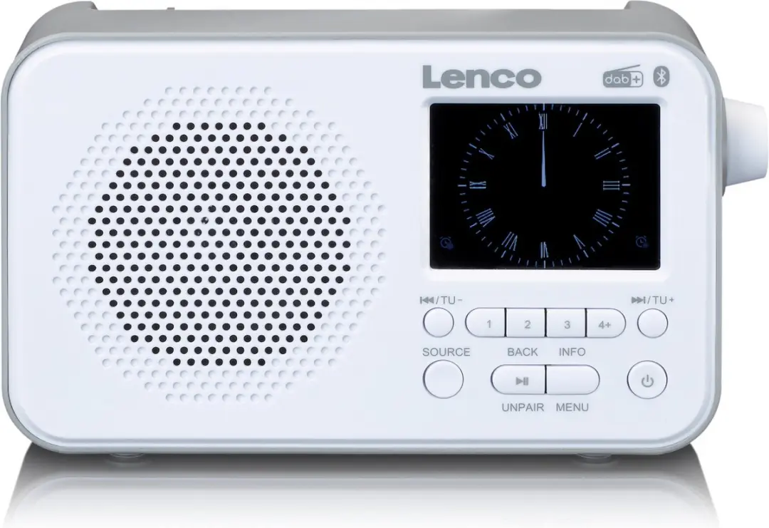 Lenco PDR-036WH DAB/FM Radio - Bluetooth - Wit