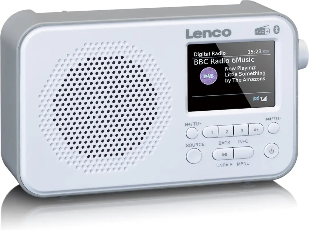 Lenco PDR-036WH DAB/FM Radio - Bluetooth - Wit