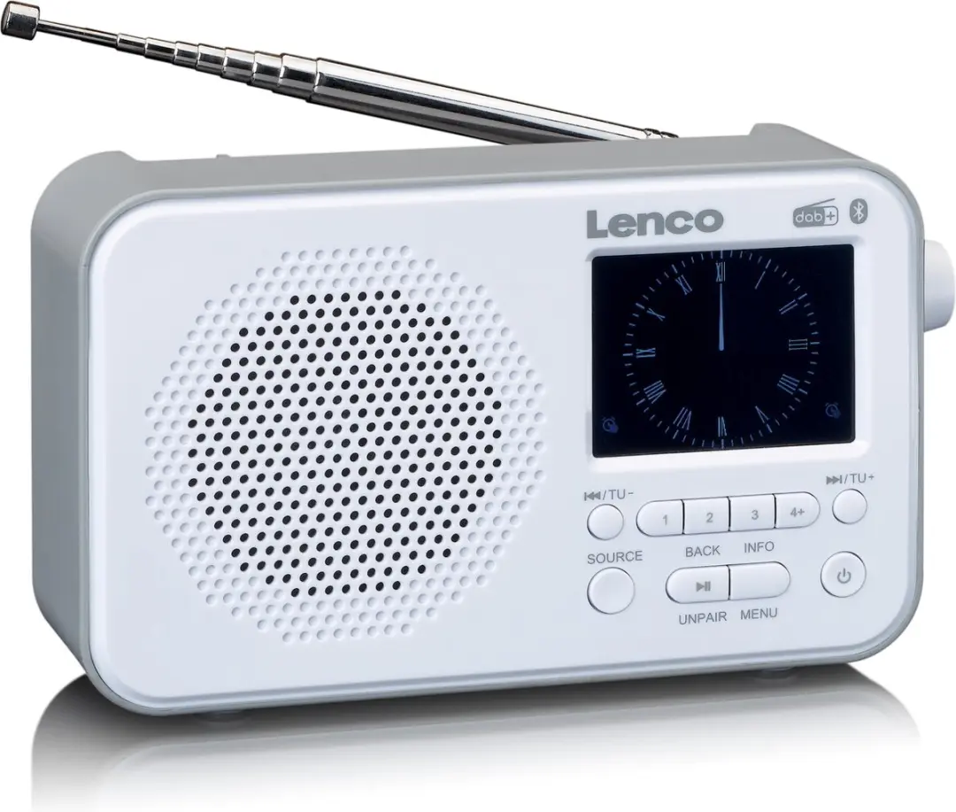 Lenco PDR-036WH DAB/FM Radio - Bluetooth - Wit - afbeelding 6 van 6