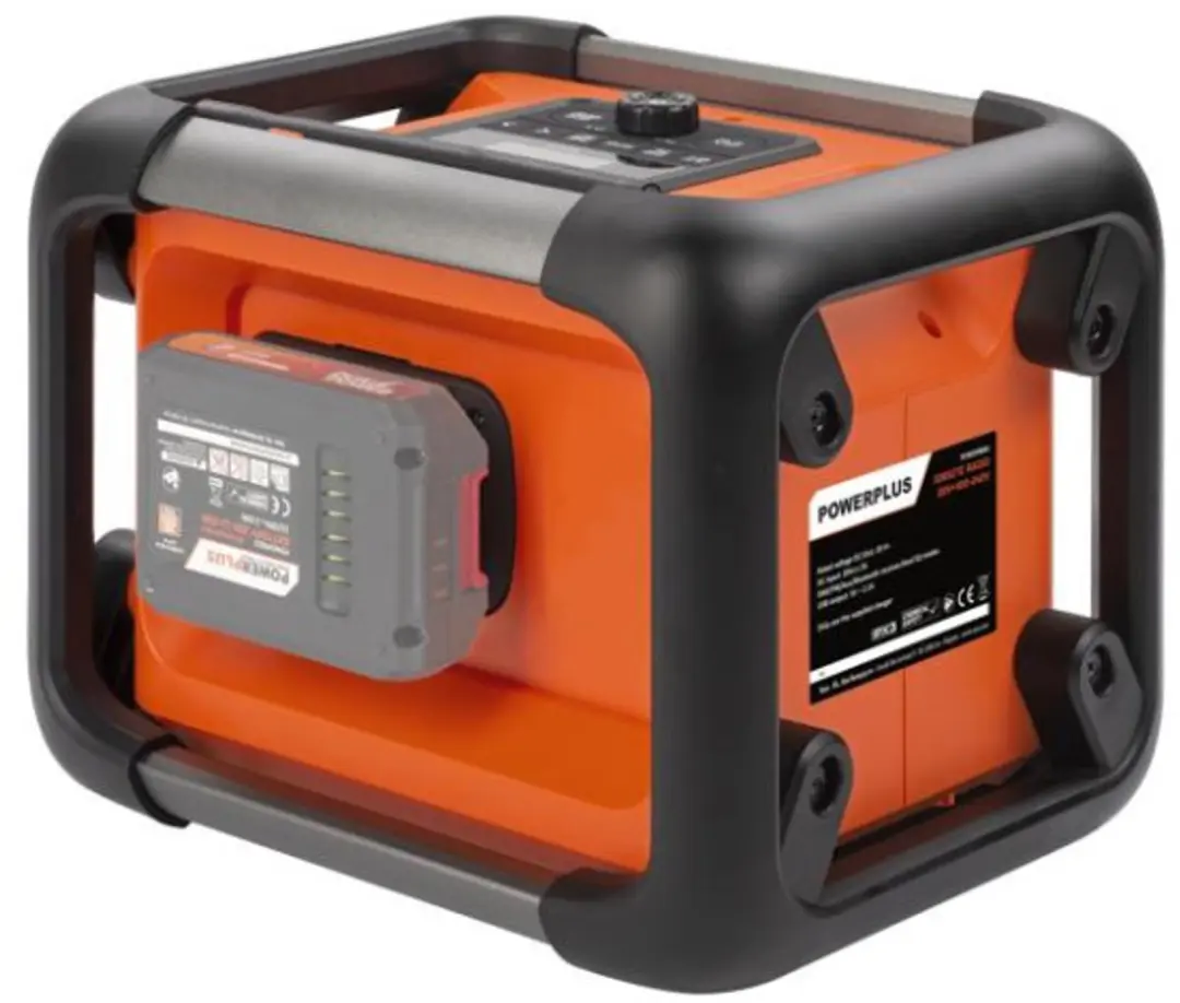 Powerplus Dual Power POWDP8061 Draagbare Werfradio - 40W - Oranje - afbeelding 3 van 6
