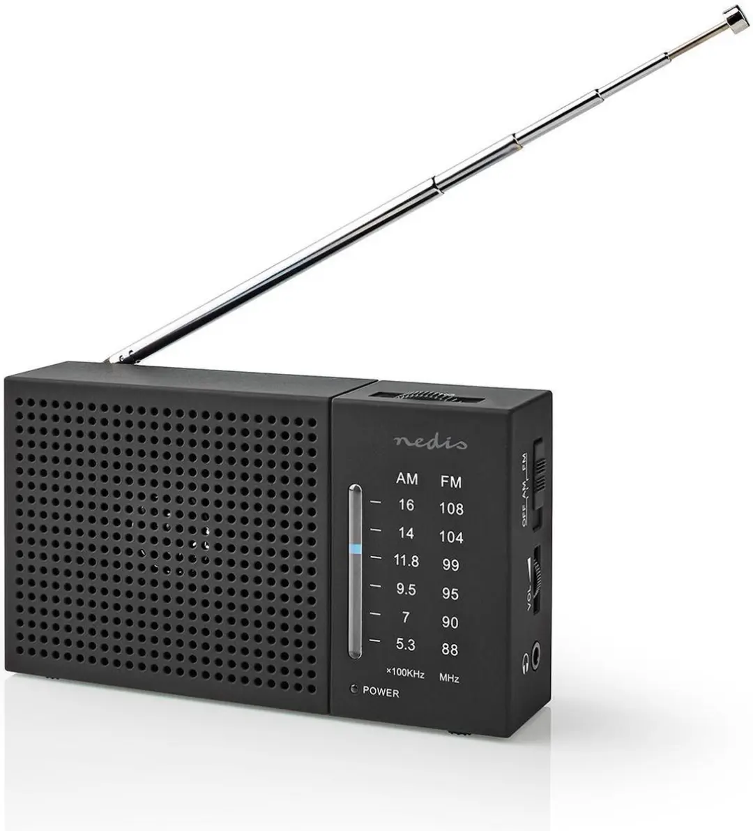 Nedis RDFM1200BK Draagbare Noodradio