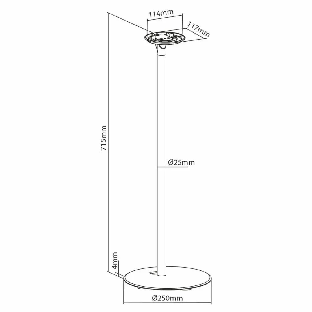 Nedis SPMT5850BK Speakerbeugel - Sonos Era 100 - Zwart