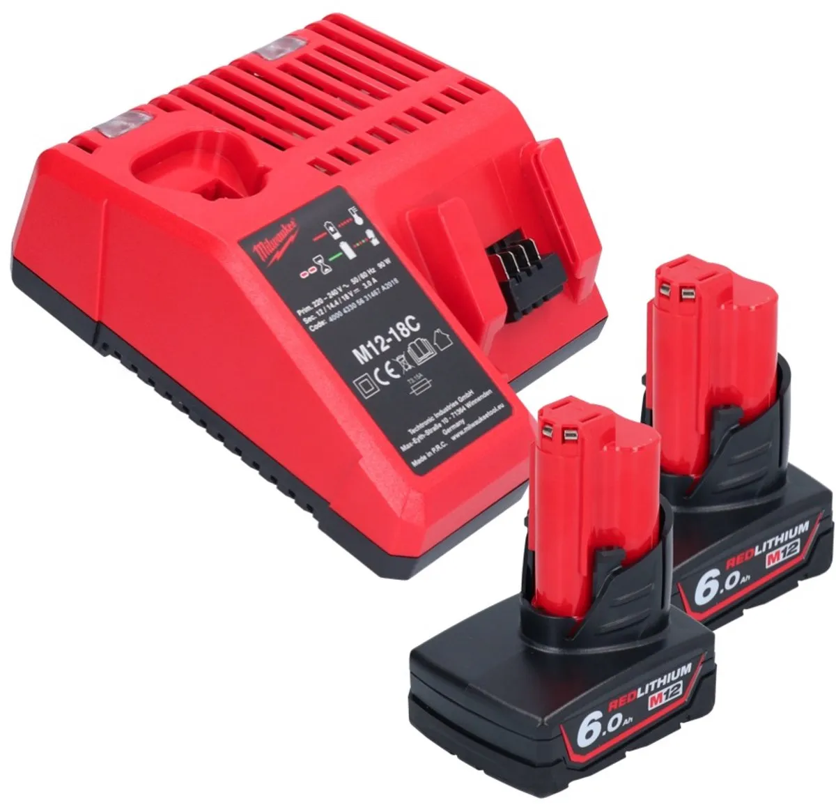 Milwaukee M12 FIR38-602 Accu ratel 75 Nm - 2x 6.0 Ah + lader - afbeelding 5 van 5