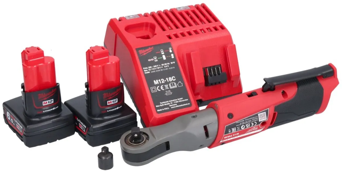 Milwaukee M12 FIR38-602 Accu ratel 75 Nm - 2x 6.0 Ah + lader - afbeelding 3 van 5