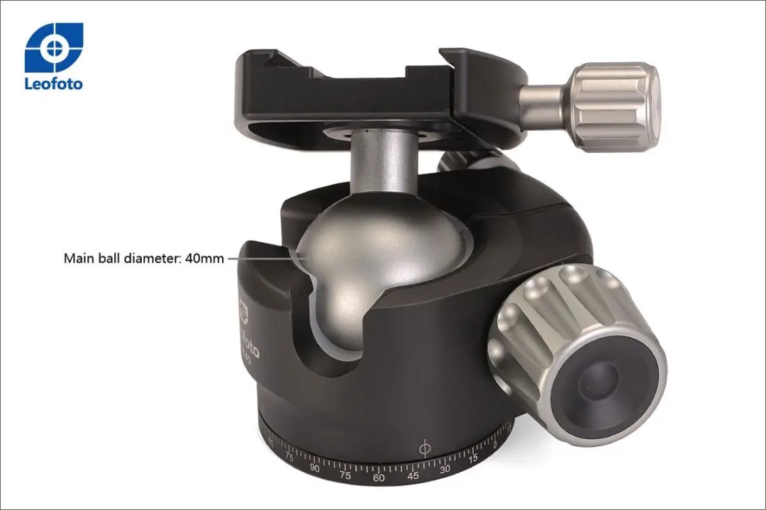 LeoFoto LH-40 Ball Head + QP-70 Snelkoppelingsplaat - Zwart