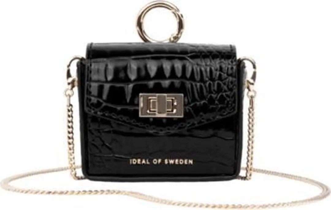 iDeal of Sweden Ava Mini AirPods Bag voor Universal Neo Noir Croco