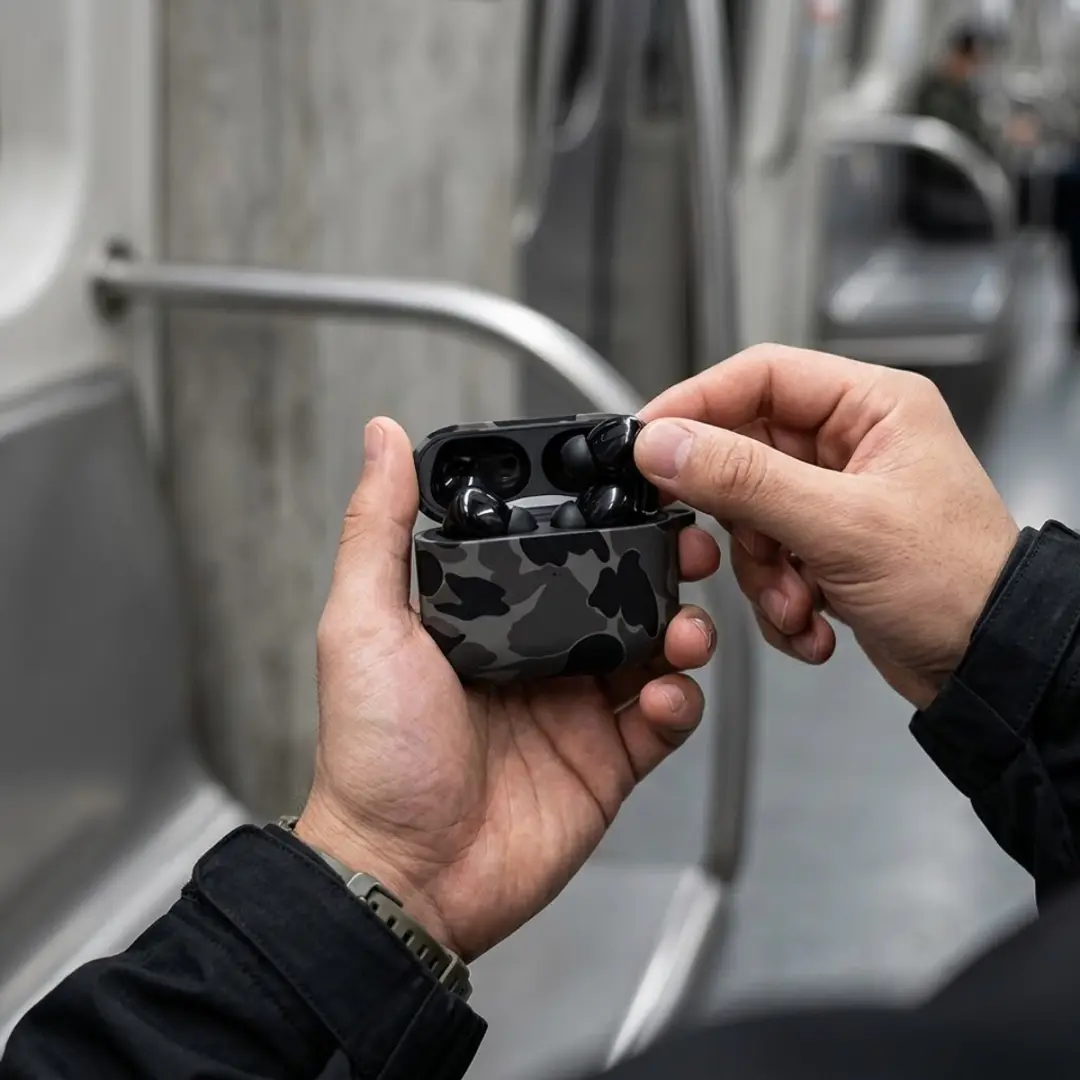 NUVEX Hoesje AirPods Pro 3 Grijs - Camouflage
