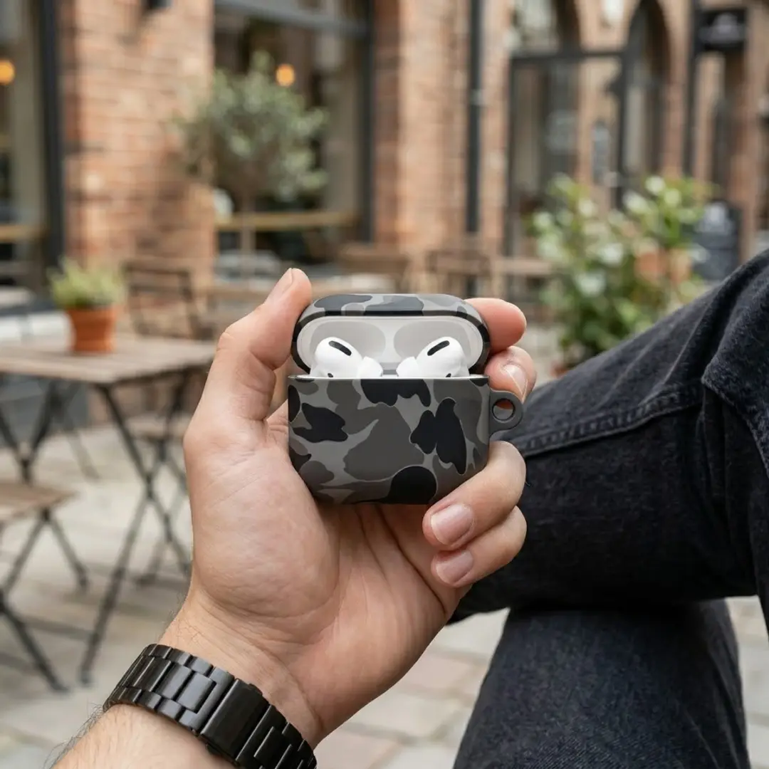 NUVEX Hoesje AirPods Pro 3 Grijs - Camouflage