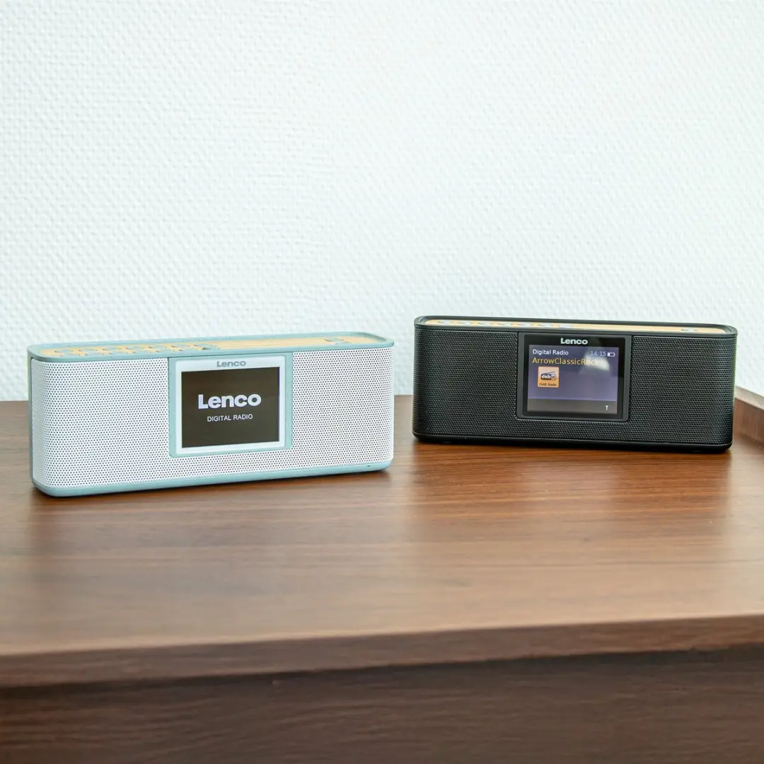 Lenco PDR-046GY Eco DAB Radio - Bluetooth 6W - Bamboe/Wit