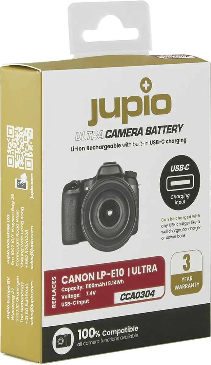 Jupio LP-E10 Ultra C Accu 1100mAh - Canon