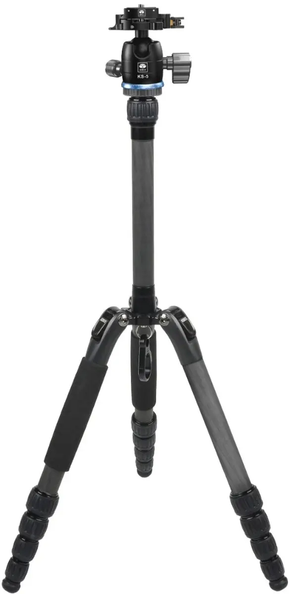 Sirui T-025SK Carbon Statief + KS-5 Balhoofd - 10 kg - Zwart