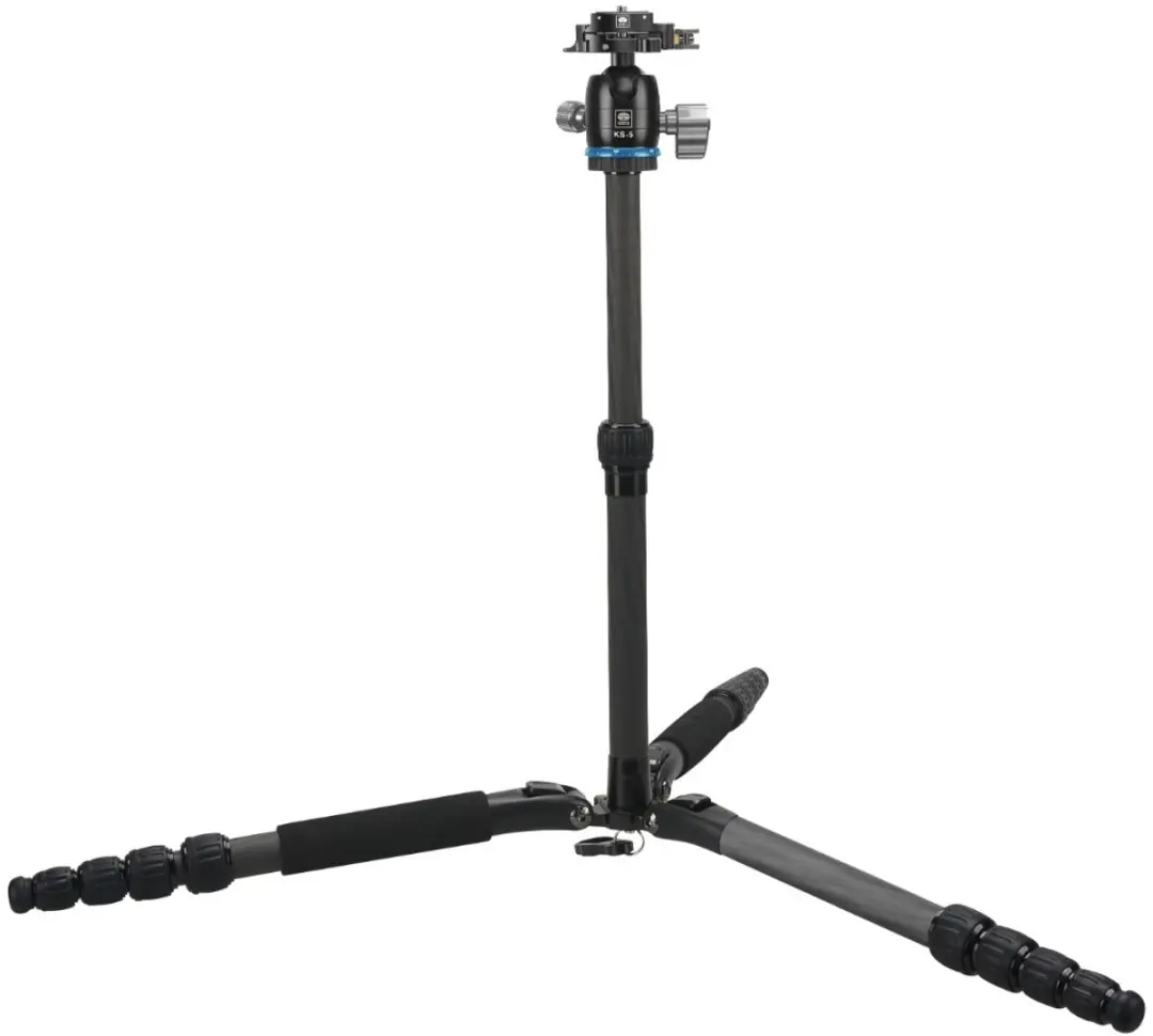 Sirui T-025SK Carbon Statief + KS-5 Balhoofd - 10 kg - Zwart