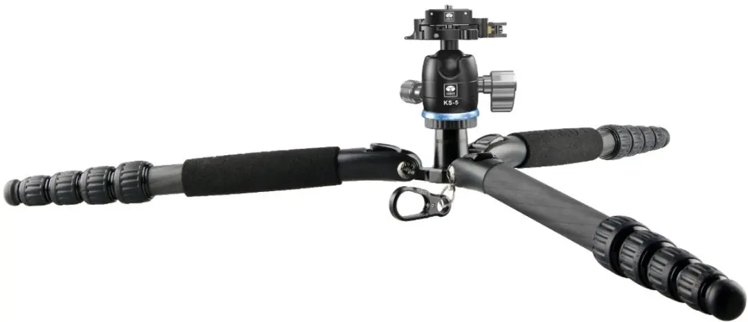 Sirui T-025SK Carbon Statief + KS-5 Balhoofd - 10 kg - Zwart - afbeelding 6 van 6