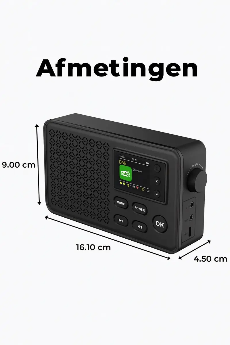 Denver TR-54C Wekkerradio - DAB/DAB+/FM - Bluetooth - Zwart