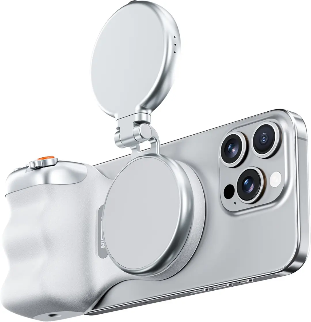 Telesin Fun Shot Magnetic Grip Cameragreep - Wit - afbeelding 5 van 6