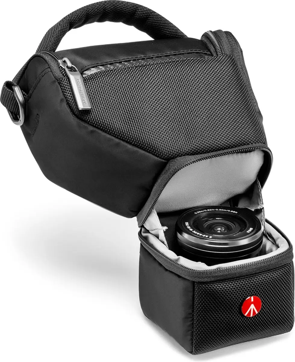 Manfrotto Holster XS Plus Messengerbag - Videocamera - 2 Lenzen - Zwart