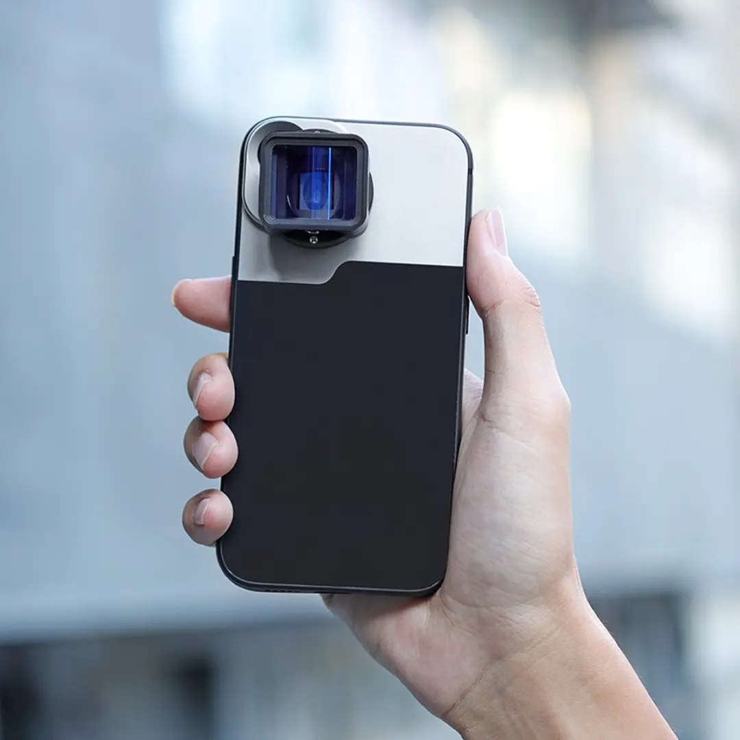 MOJOGEAR MG-CASE-B-i14 Lenscase 17mm - iPhone 14 - Zwart/Grijs