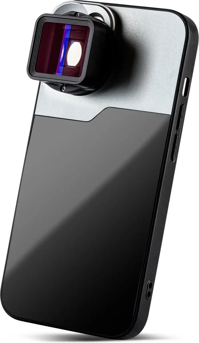 MOJOGEAR MG-CASE-B-i14 Lenscase 17mm - iPhone 14 - Zwart/Grijs
