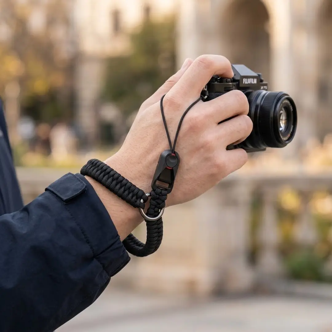 NUVEX Verstelbare Camera Polsband - Zwart