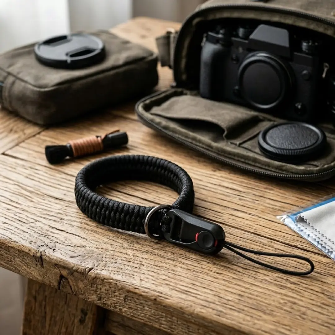 NUVEX Verstelbare Camera Polsband - Zwart