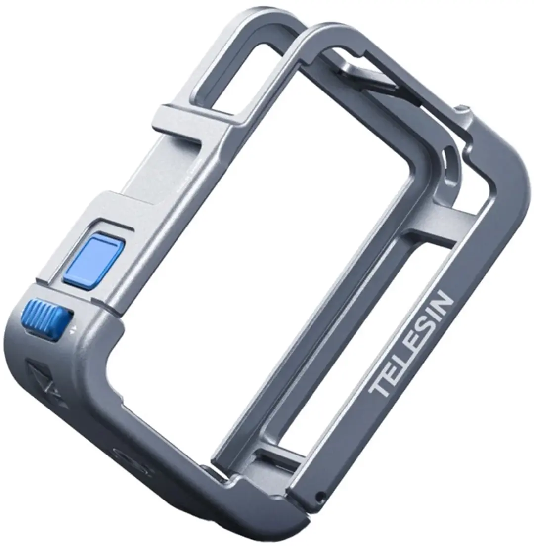 Telesin Ultra Light Metal Cage voor DJI Osmo Action 4 - Blauw - afbeelding 3 van 4
