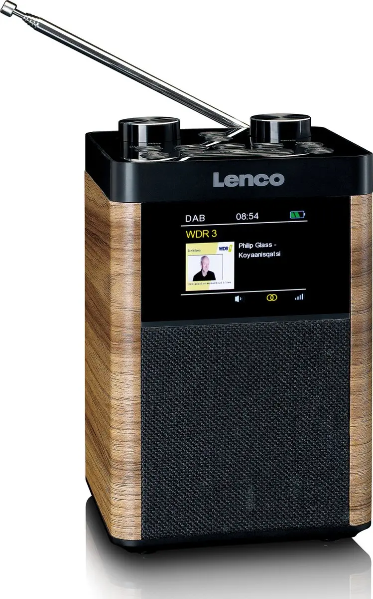 Lenco PDR-060WD Draagbare DAB/FM Radio - Bluetooth - 10W - Zwart