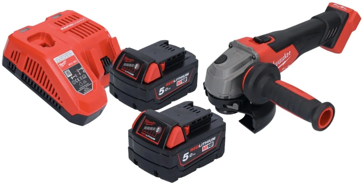 Milwaukee M18 FSAG125X-502 Haakse Slijper - 125mm - 2x 5.0Ah Accu